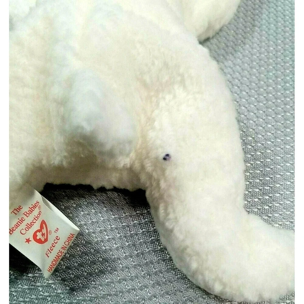 Rare Beanie baby Fleece The lamb HUGE ERROR-Wrong Color Fiber Great Condition 96